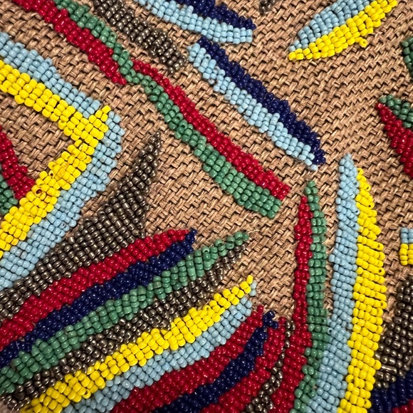 Indigo Moon Colorful Beaded and Jute Like Drawstring Crossbody - Picture 4 of 14